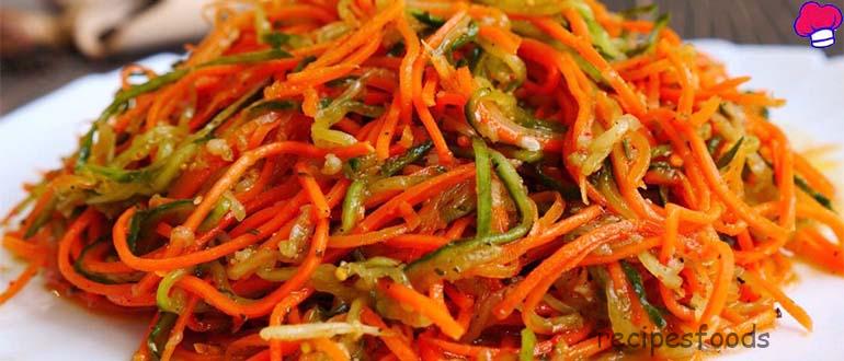 Морковь с огурцами по-корейски